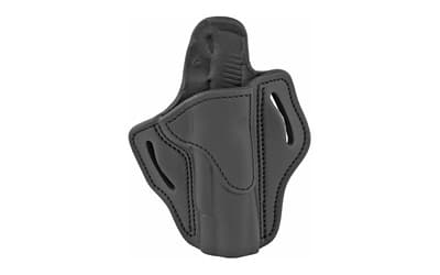 1791 Gunleather Belt Holster 1, Right Hand, Stealth Black Leather, Fits 1911 4" & 5"