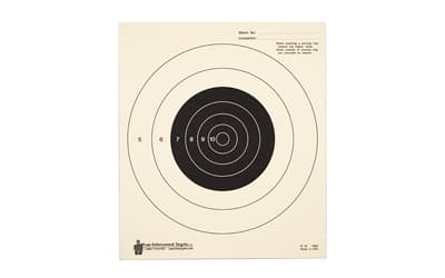 Action Target 25 Yard Slow Fire Bulls-Eye Target, Heavy Tagboard Paper, 10.5"x 12", 100 Pack