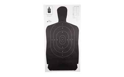 Action Target B-27S Standard Target, Full Size Black Silhouette, 24"x45", 100 Per Box
