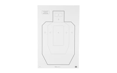 Action Target IPSC-P, Official USPSA/IPSC Practice Target, White/Black, 23"x35", 100 Per Box