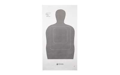 Action Target TQ-15 Standard Target, 25-Yard Silhouette In Gray, 24"x45", 100 Per Box
