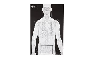 Action Target VTAC-P, Viking Tactics Double Sided Advanced Training Target, Marksmanship Side Has 4 SR-1C Bulls-Eye Target w/1" Square Sighting Grid