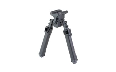 Allen Company Helix Polymer Bipod, Bipod, Fits Stud Mount, Matte Finish, Black and Gray, Silicone Hand Placement Area