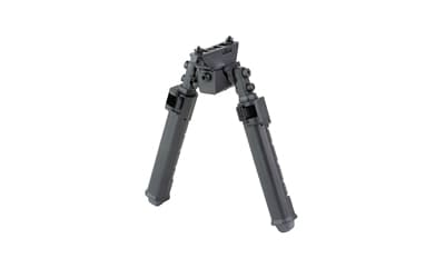 Allen Company Helix Rifle Bipod, Bipod, Fits M-LOK Rail, Matte Finish, Black and Gray, Silicone Hand Placement Area