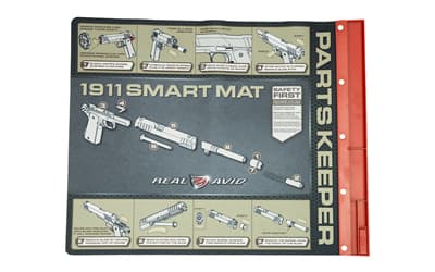 Real Avid Mat, Smart 1911 Cleaning Mat, Parts Keeper Tray, Magnetic Compartment, Oil/Solvent Resistant Coating, 19" x 16"