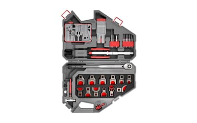 Real Avid Armorer's Master Kit AR15 PRO, AR15 Tool Kit, Gray Carry Case