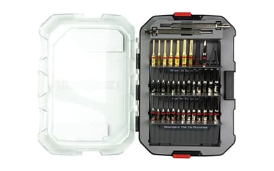 Real Avid Accu-Punch Master Set, 37 Piece Punch Set, Includes 13 Nickel Plated Flat Tip Punches, 13 Nickel Plated Roll Pin Punches, 7 Brass Punches