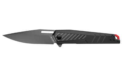 Real Avid RAV-5, Folding Knife, Plain Edge, Matte Finish, Black, Aluminum Handle, 3.4" Blade Length, 7.6" Overall Length, Liner Lock, Stainless Steel