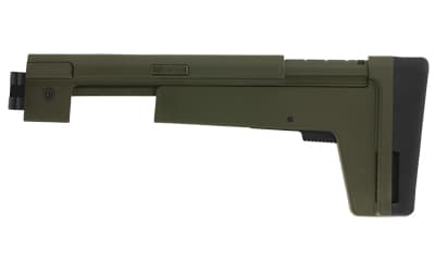 B5 Systems AK Stock, Mounts to the Factory Folding Trunnion Via the 4.5mm Pin, Matte Finish, Olive Drab Green