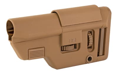 B5 Systems Collapsible Precision Stock, Coyote, Short Length Cheek Riser