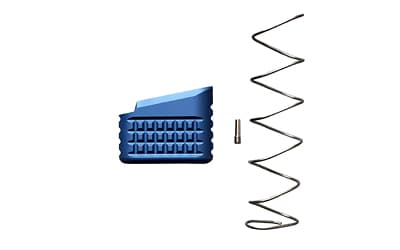 Backup Tactical Mag Extension, Blue, Fits Glock 17/19/22/23, Plus 5 Rounds, Includes Extra Power Spring