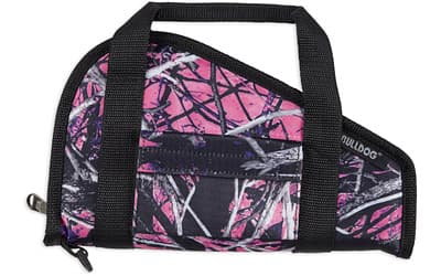 Bulldog Cases Single Handgun Rug, Small, Muddy Girl Camo Finish, Nylon, Velcro Accessory Pocket