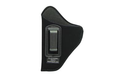 BLACKHAWK Inside the Pant Holster, Size 0, Fits Small Revolver With 2-3" Barrel, Left Hand, Black