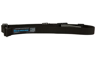Blue Force Gear Vickers Combat Applications Sling, 2 Point Combat Sling with Metal Hardware, 54"-64" Length, Black, 1.25" Webbing