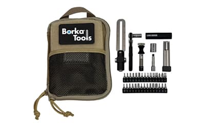 Borka Standard Configuration with 3 Piece Extension Bit Set, Adjustable Torque Driver Tool Kit, Silver, Includes Pouch
