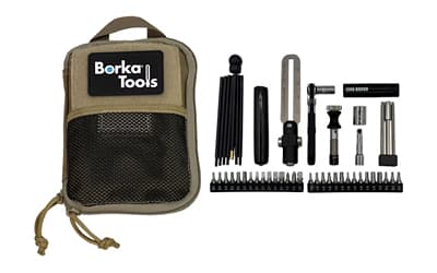 Borka Standard Configuration with 3 Piece Extension Bit Set and Emergency Cleaning Rod Set, Adjustable Torque Driver Tool Kit, Silver, Includes Pouch