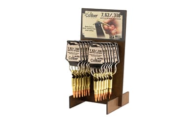 Caliber Gourmet 308 Bottle Opener Keychain Display, 24 Keychains, Gold