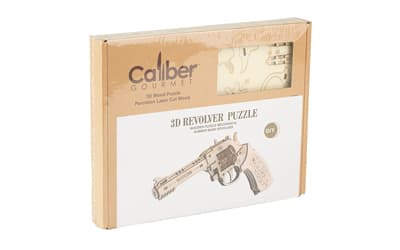 Caliber Gourmet Wood Revolver Puzzle, Brown