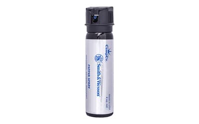 Caliber Gourmet Smith and Wesson Pepper Spray, 4oz, Flip Top Safety, Black
