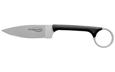 Cold Steel Bird & Game, Fixed Blade Knife, AUS 8A/Stainless, Plain, Drop Point, Includes Secure-Ex Neck Sheath With Bead Chain Lanyard, 3.5", Polymer