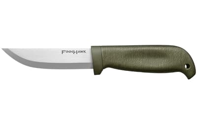 Cold Steel Finn Hawk, Fixed Blade Knife, 4", Clip Point, German 4116 Stainless, Polypropylene/Rubber Frame, Plain Edge, Includes Secure-Ex Sheath