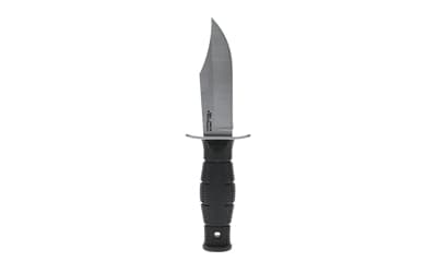 Cold Steel Mini Leatherneck, Fixed Blade Knife, 3.5" Clip Point Blade, 6.75" Overall Length, 8Cr13MoV Blade Steel, Plain Edge, Satin Finish, Silver