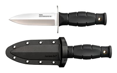 Cold Steel Mini Leatherneck, Fixed Blade Knife, 3.5" Spear Point Dagger Blade, 6.75" Overall Length, 8Cr13MoV Blade Steel, Plain Edge, Satin Finish