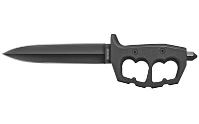Cold Steel Chaos Double Edge, Fixed Blade Knife, 7.5" Blade, Plain Edge, SK-5 High Carbon Steel, Includes Secure-Ex Sheath