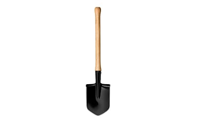Cold Steel Spetsnaz Shovel, Trench Shovel, Tool, Black, Shovel, Medium Carbon Steel, Natural Wood Handle