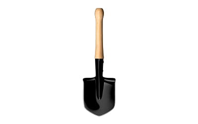 Cold Steel Spetsnaz Shovel, Special Forces, Tool, Black, Shovel, Medium Carbon Steel, Natural Wood Handle