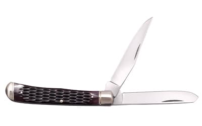 Cold Steel Trapper, Folding Knife, 2 Blade, 3.3" Clip Point Blade, 3.3" Spey Blade, 7.425" Overall Length, 8Cr13MoV Blade Steel, Plain Edge