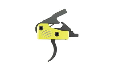 DPMS Panther Claw, Fits AR-15, Drop-In Curved Trigger, 3.5lb, Black and Yellow
