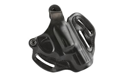 DeSantis Gunhide Thumb Break Scabbard Belt Holster, Fits 2-2 1/4" S&W J-Frame, 2" Taurus 85, Right Hand, Black Leather