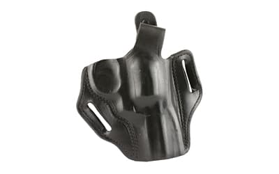 DeSantis Gunhide Thumb Break Scabbard Belt Holster, Fits 3" Colt Python, 3" Ruger GP100, 2 1/2-3" S&W L Frame, Right Hand, Black Leather