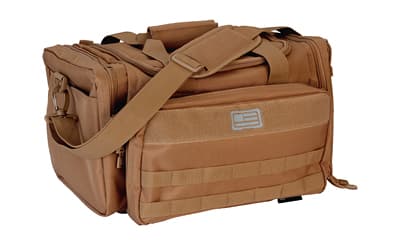 Evolution Outdoor Range Bag, Polyester, MOLLE Webbing, Hook and Loop Panel, Large Main Compartment with Multiple Exterior Zipper Compartments, Coyote