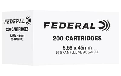 Federal American Eagle, 5.56 NATO, 55 Grain, Full Metal Jacket, 200 Round Box