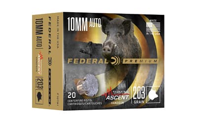 Federal Terminal Ascent, 10MM, 203 Grain, Jacketed Hollow Point, 20 Round Box