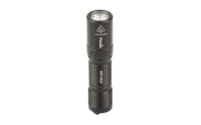 FENIX E01 V2, Flashlight, White LED, 100 Lumens, 2.62" Long, Anodized Finish, Black, Includes (1)-AAA Battery