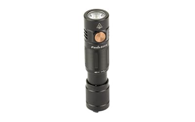 FENIX E05R, Flashlight, White LED, 400 Lumens, 2.68" Long, Anodized Finish, Black, Built-in 320mAh Battery, Includes Micro USB Charging Cable
