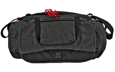 Grey Ghost Gear Range Bag, Black with Red Zipper Pulls, 500D Cordura Nylon, 9"x20"x7", 1,260 Total Cubic Inches