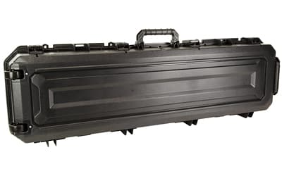 Plano All Weather, 52" Long Gun Hard Case, Thick-Wall Reinforced Polypropylene Construction, Lockable Latches, Customizable Foam, Black