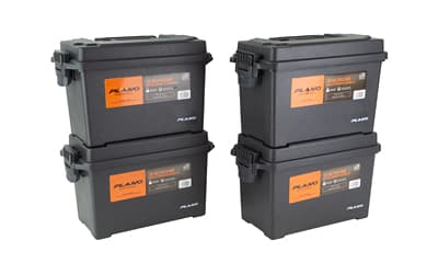 Plano Field/Ammo Box, Deep, Standard Molded Polymer (Plastic) Construction, 4 Pack, Black, 1.4 lbs