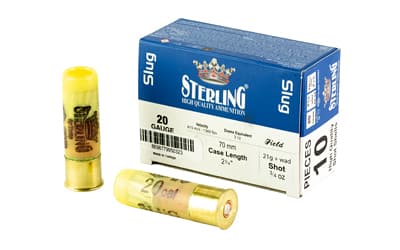 Sterling Big Game Series, 20 Gauge 2.75", 7/8 oz., Slug, 10 Round Box