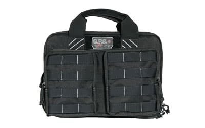 GPS Tactical, Range Bag, Black, Soft, Up To 6 Pistols, 2 Removable Pouches