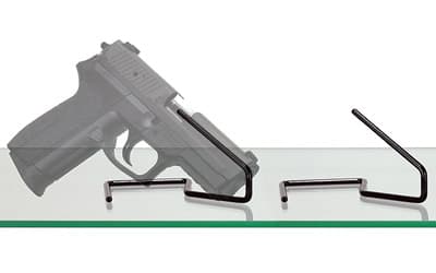 Gun Storage Solutions Handgun Kikstands, Vinyl coated, Fits Guns As Small As .22 Caliber, 1 Per Stand, Free Standing, Black, 10 Pack