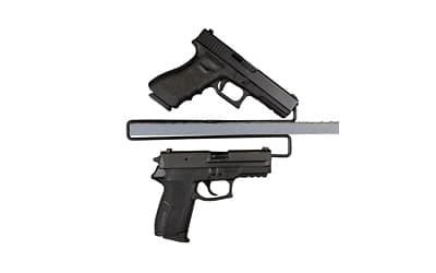 Gun Storage Solutions Over Under Handgun Hangers - 2 pack (4 gun storage)