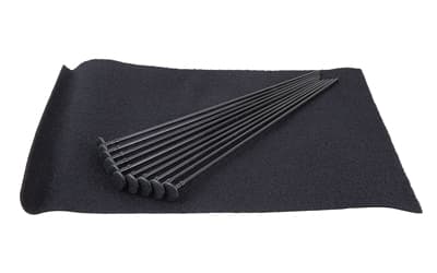 Gun Storage Solutions Rifle Rods, Fit .22 Caliber and Larger, 16" Length, Black, Includes 15"x19" Shelf Liner, 10 Pack