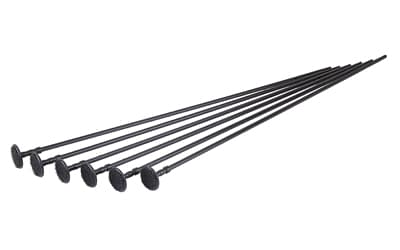 Gun Storage Solutions Rifle Rods, Fit .22 Caliber and Larger, 16" Length, Black, 6 Pack