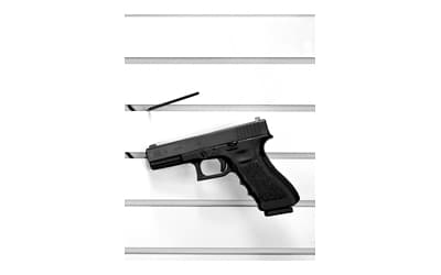 Gun Storage Solutions Slatwall Snipers, Vinyl Coated, Fits Guns As Small As .22 Caliber, 10-Pack, Attaches To Front Of Shelf, Black