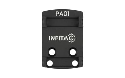 INFITAC PA01 Pistol Adapter Mount, Compatible with Infitac Pistol Optics, RMSc Footprint, Black
